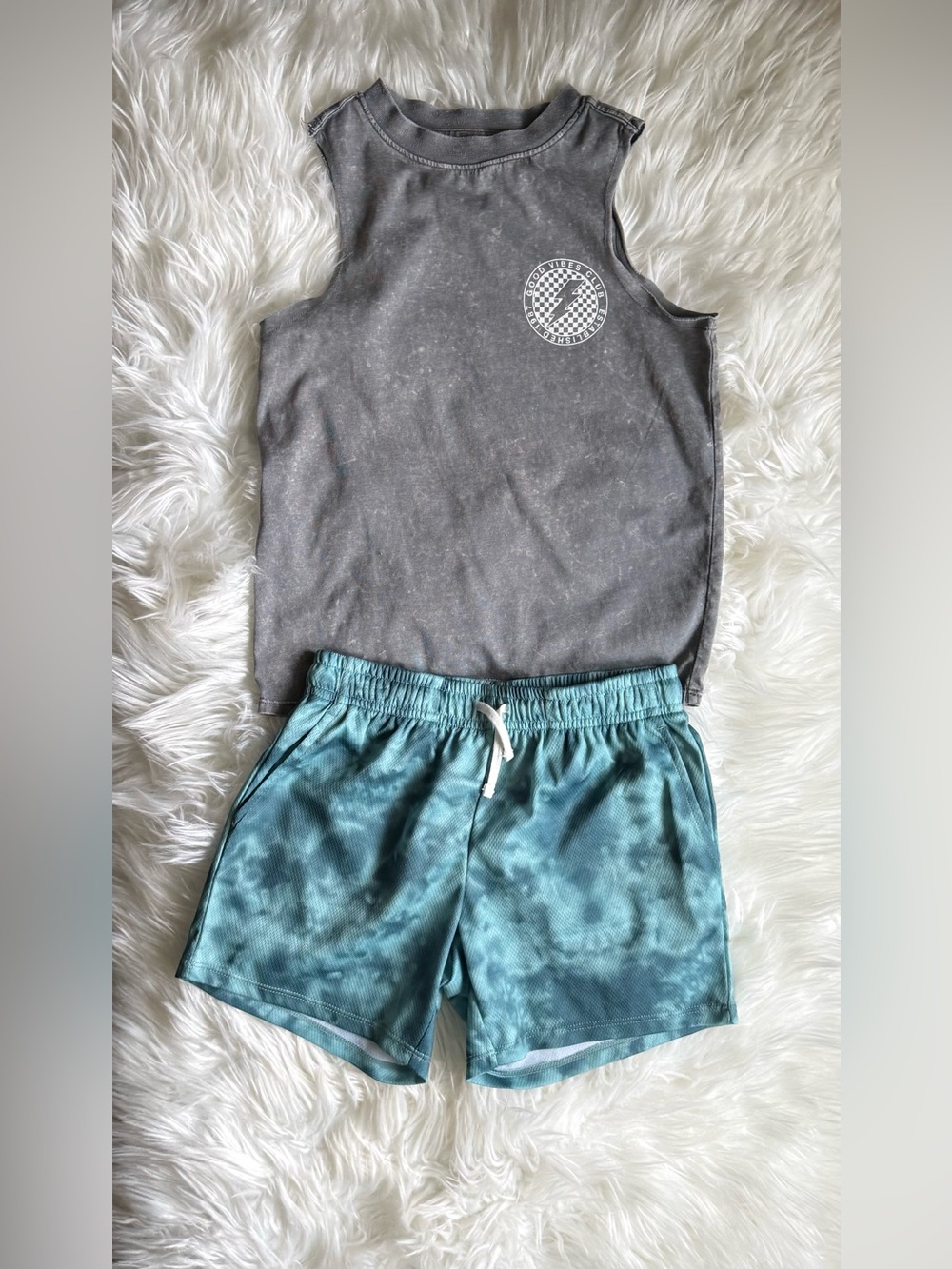 Good Vibes & Tie Dye Shorts